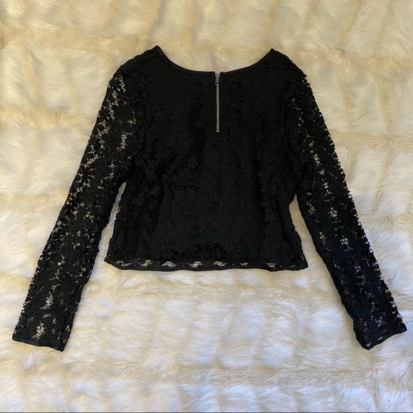 Black cropped lace top. - Picture 2 of 2
